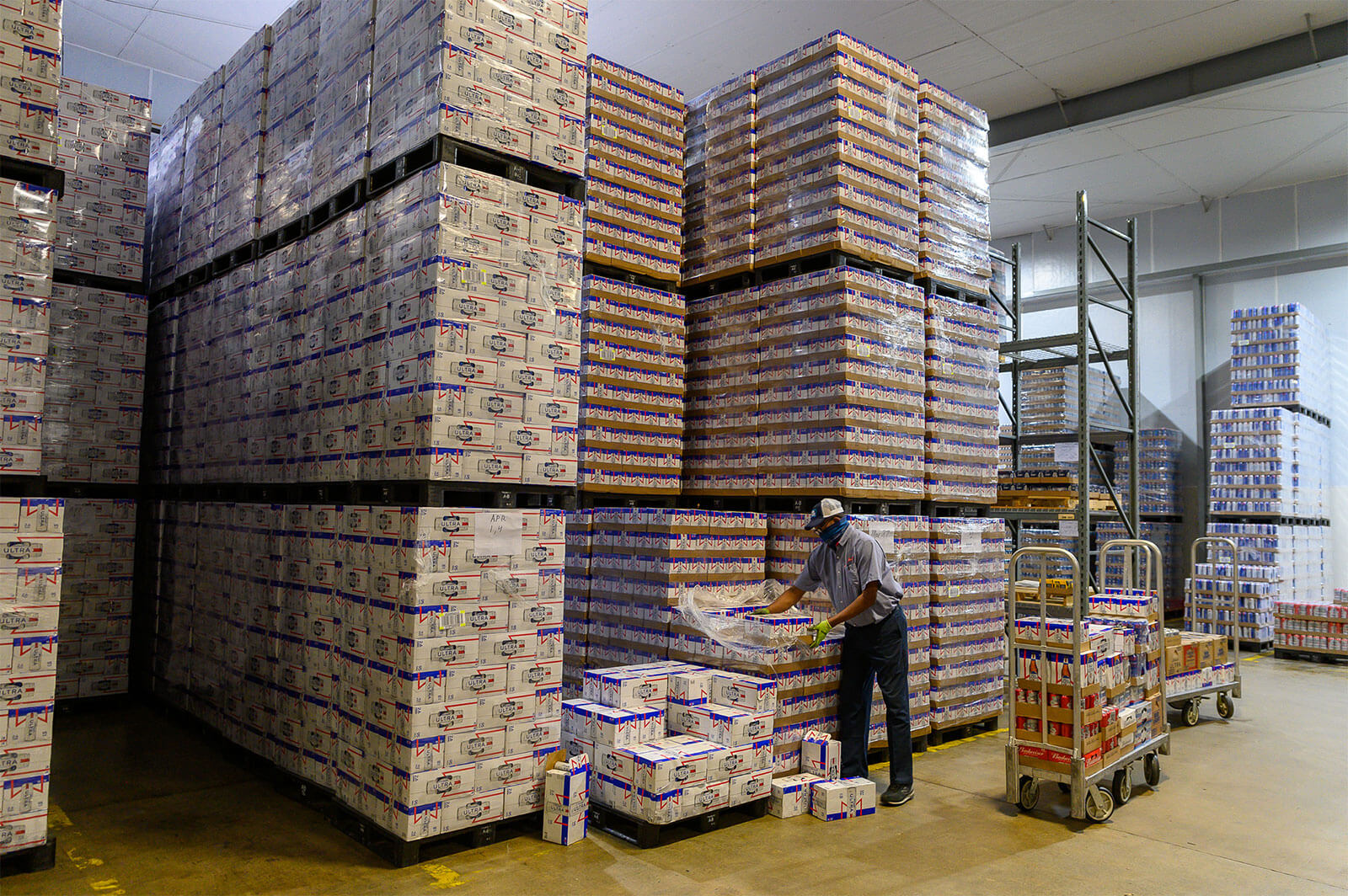 Worker in warehouse