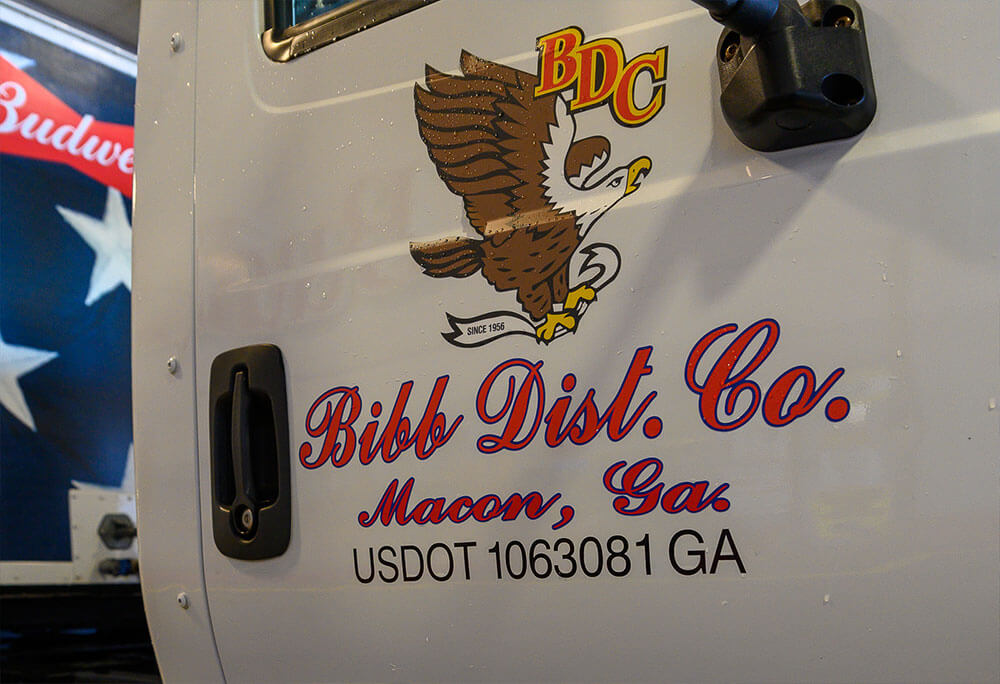 Bibb Distributing Logo on Truck